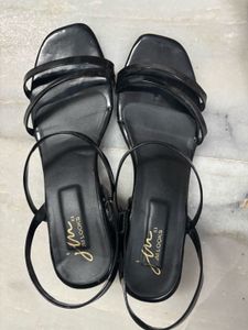 JM Looks Black Strappy Heels