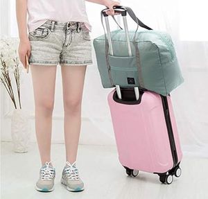 Mint Green Foldable Travel Duffel Bag