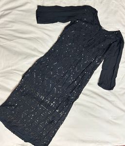 Chikankari Black Kurti 🌙🖤