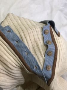 Ribbed Knit Top - Unique Collar Detail