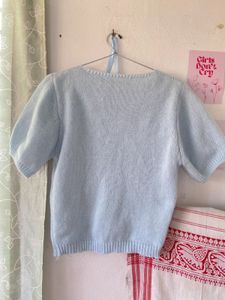 Cute Blue Bow Sweater