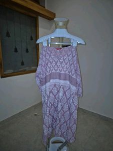 Patterned Lavender Kurta