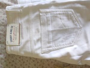 White Straight Leg Jeans