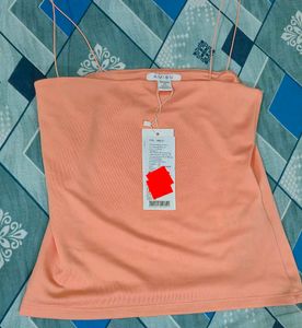 AMISU Peach Spaghetti Strap Top - XS