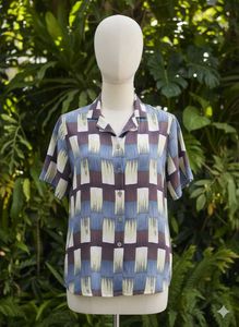 Patterned Button-Down Top