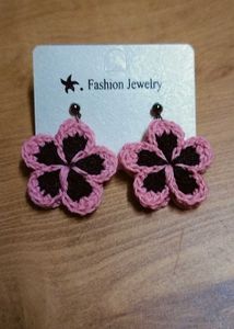 Crochet Earrings (Flower Pattern)