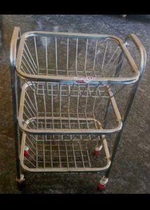 3 layer stainless steel vegetables basket with tro