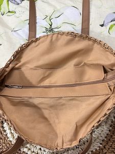 Evil Eye Handbag With Zip Closure And Handles