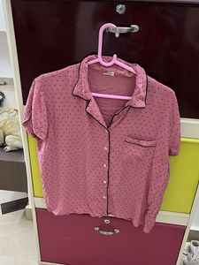 Pure Cotton Night Wear Set Shorts For M&L