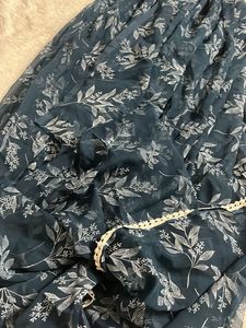 Blue Georgette Saree