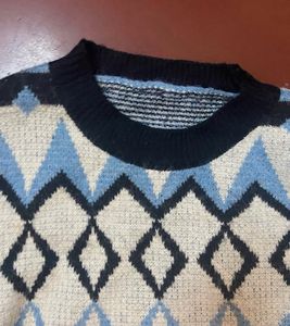 Patterned Knit Sweater