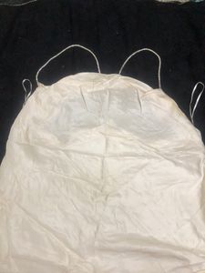 Hnm Beige Rhinestones Strap Cami Top
