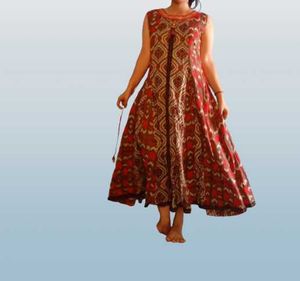 Elegant Patterned Anarkali Dress