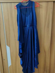 Elegant Navy Blue Padded Dress