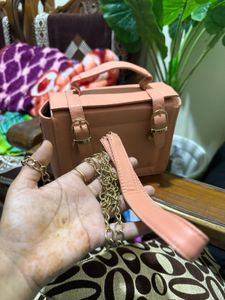 Peach Satchel Bag