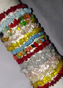 Colorful Stone Bracelet Set (15)+ Freebie