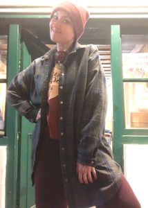 Oversized Plaid long Shirt - Shaket