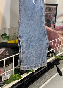 Ripped Straight Leg Jeans