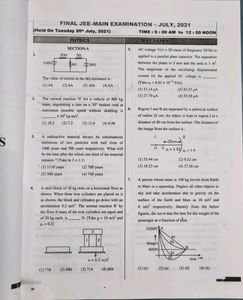JEE MAIN Previous Year Questions And Solutions 📝