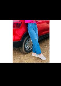 Ripped Wide Leg Jeans