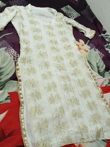 White Golden Palazzo Set💛