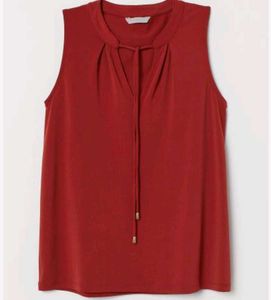 Very Beautiful Girl Wear And Rust Red Top