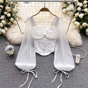 Women French Style Retro Vintage Top High Quality