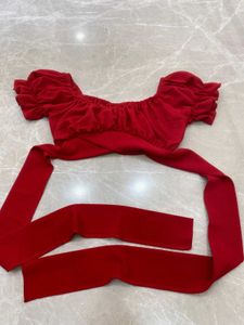 Red Crop Top