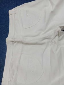 White denim jeans