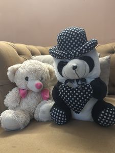 Adorable Plush Teddy Bear Duo