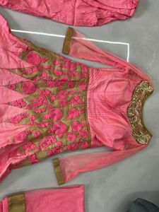 Elegant Pink Anarkali Kurta Set