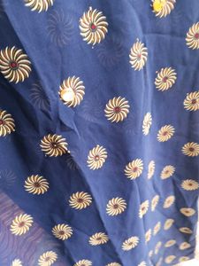 Blue Floral Meterial