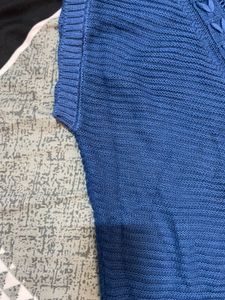 Blue Knit Top