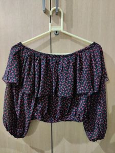 OFFSHOULDER CROP TOP FOR WOMEN