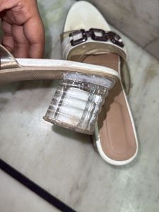 White Chain Detail Mules coin offer available