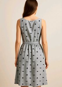 Patterned Grey Dress