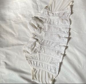 Dreamy white bustier corset