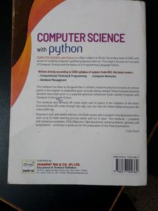 Computer Science With Python For Class 12th