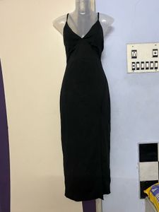 Sleek Black Corset One Piece Dress