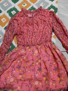 Kids Beautiful full sleeved pink dress