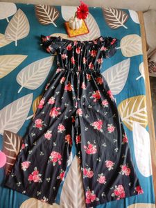 Black Flower Print JumpSuit!