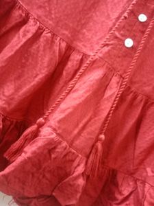 Red Ruffle Top