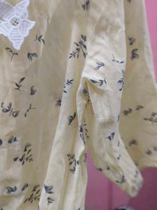 Yellow And White Off shoulder  Summer Top