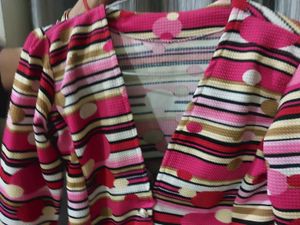 Vintage Striped &amp; Polka Dot Blazer