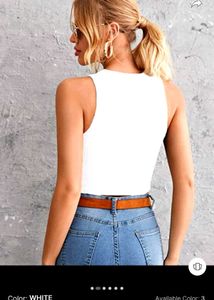 White Crop Tank Top