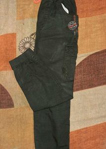 Boy's Olive Green Cargo Pants