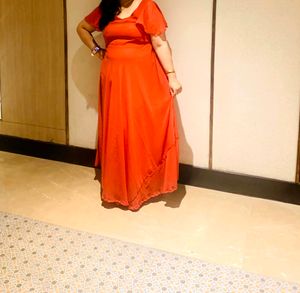Gorgett Dress Rust Clr