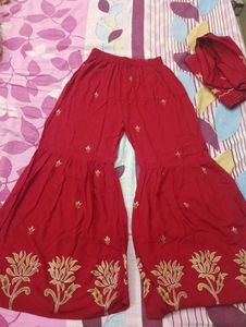Kurta With Sharara And Dupatta