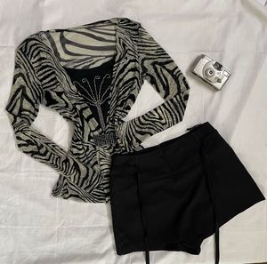 Y2k Cheetah Print Top