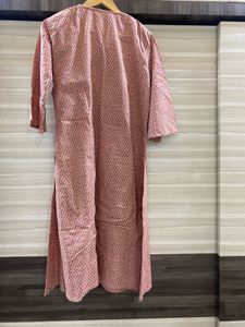 Peach Printed Kurta